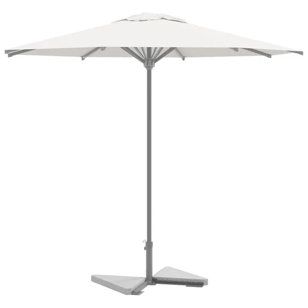 Lot de 2 disques de poids triangulaires pour parapluie en granit gris 14 kg