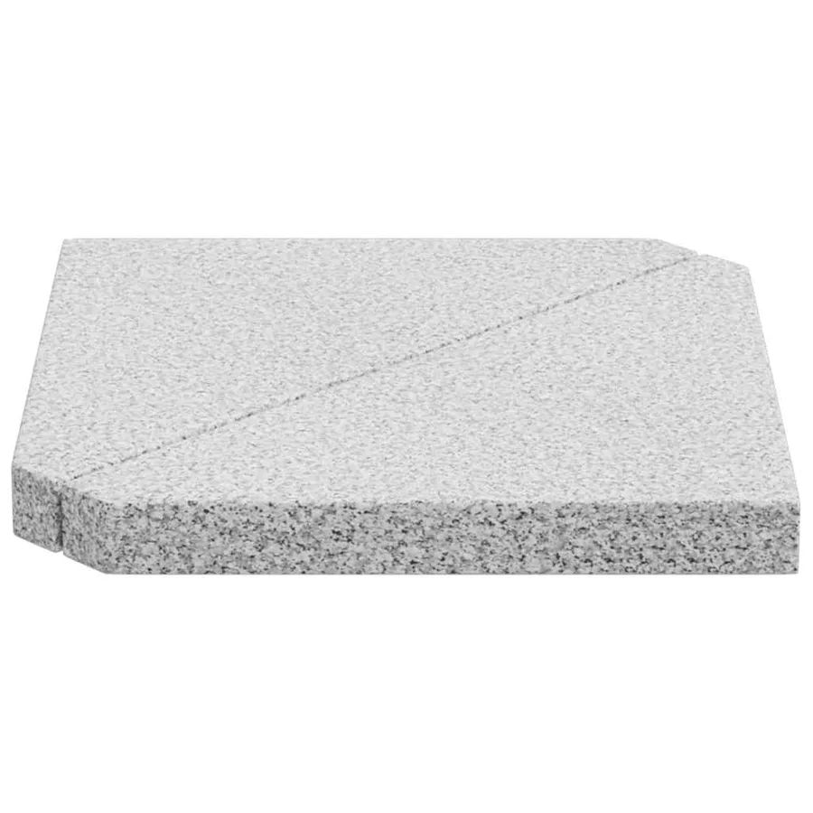 Lot de 2 disques de poids triangulaires pour parapluie en granit gris 14 kg - 5