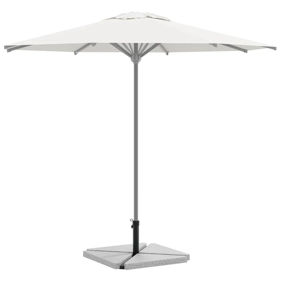 Ensemble de bases de parasols de jardin 5 pcs granit et acier