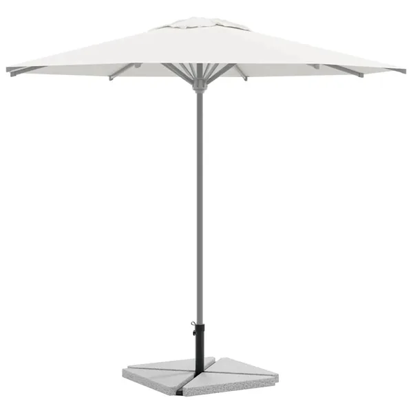 Ensemble de bases de parasols de jardin 5 pcs granit et acier