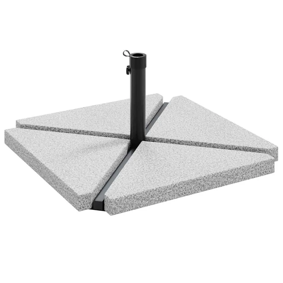 Ensemble de bases de parasols de jardin 5 pcs granit et acier - 2