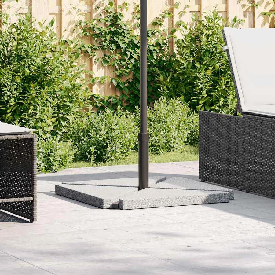 Ensemble de bases de parasols de jardin 5 pcs granit et acier - 4