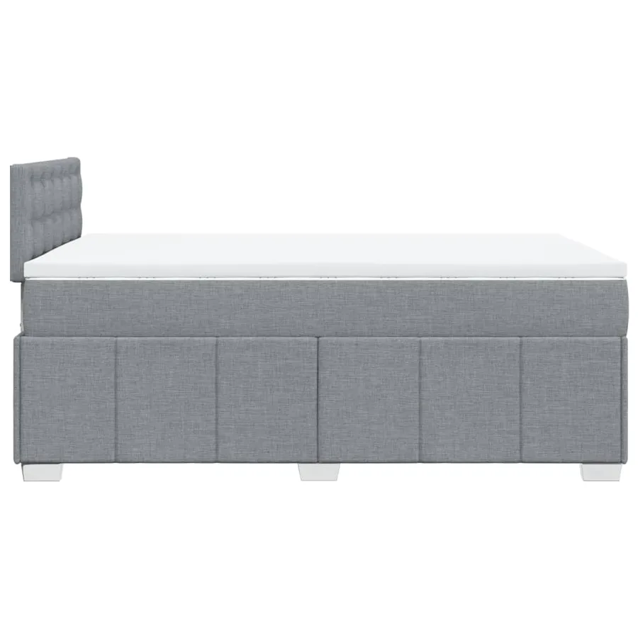 Sommier à lattes de lit avec matelas Gris clair 120x200cm Tissu - 5