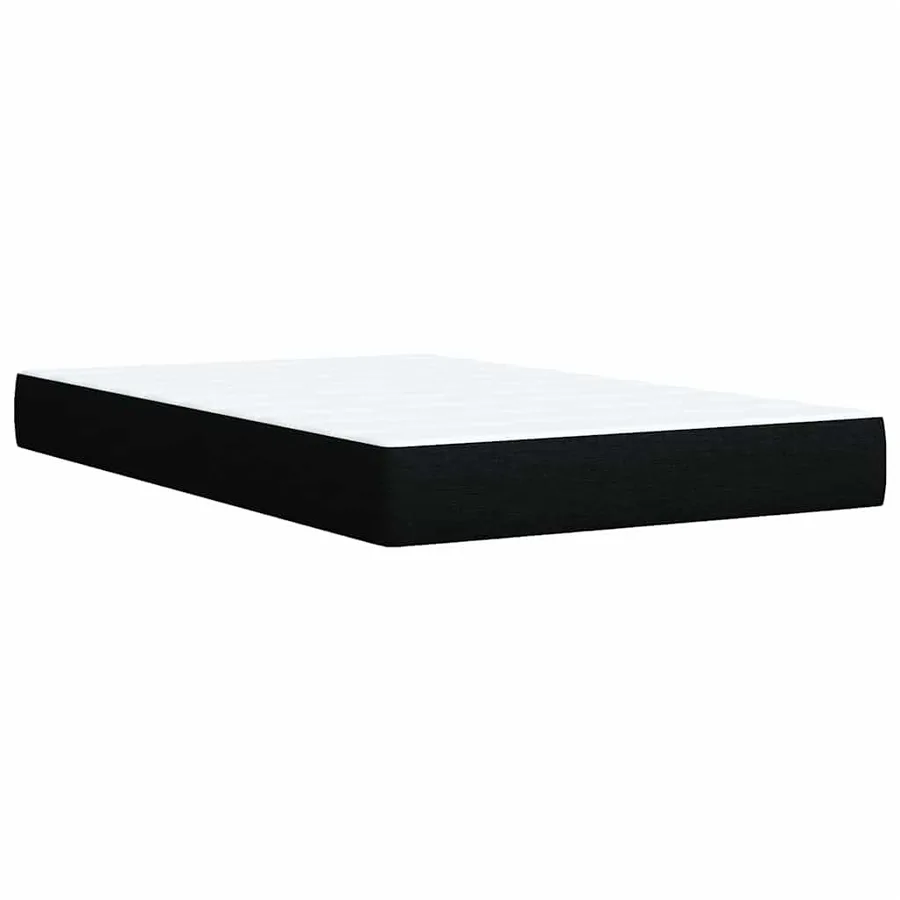 Sommier à lattes de lit avec matelas noir 120x190 cm tissu - 10
