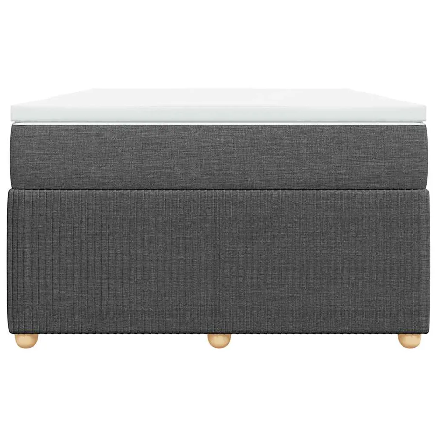 Sommier à lattes de lit avec matelas gris foncé 120x190cm tissu - 4