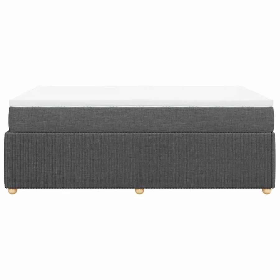 Sommier à lattes de lit avec matelas gris foncé 120x190cm tissu - 5