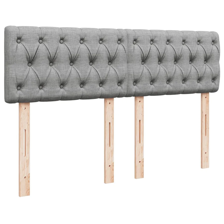 Sommier à lattes de lit avec matelas Gris clair 160x200cm Tissu - 12