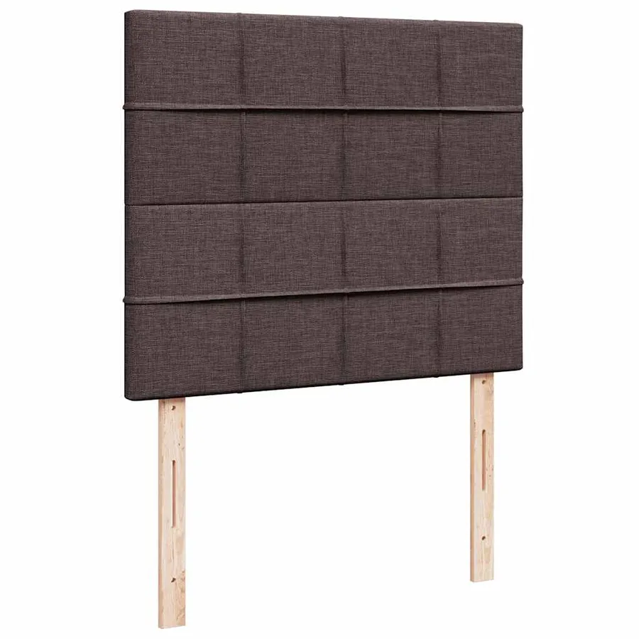 Sommier à lattes de lit et matelas marron foncé 120x190cm tissu - 7
