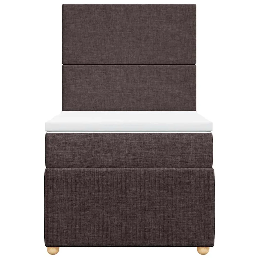 Sommier à lattes de lit avec matelas Marron foncé 100x200 cm - 6