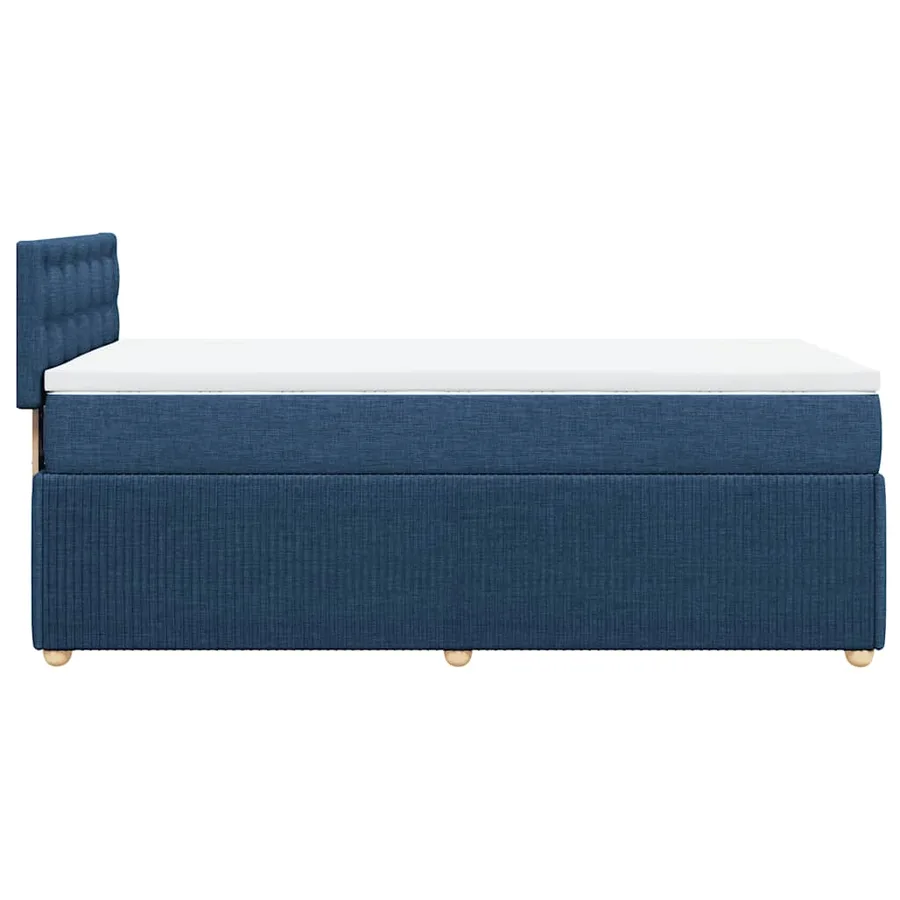 Sommier à lattes de lit avec matelas Bleu 90x200 cm Tissu - 5