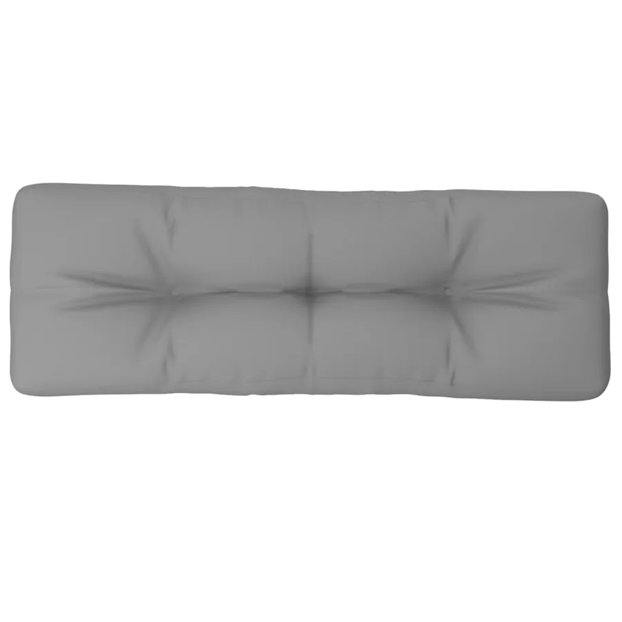 Coussin de palette gris 120x40x12 cm tissu - 2