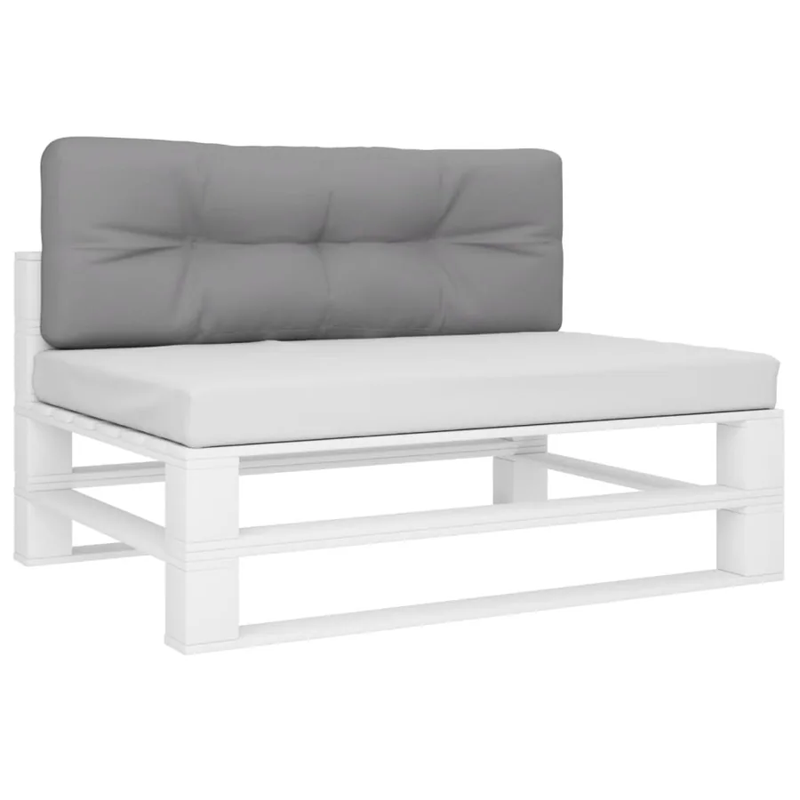 Coussin de palette gris 120x40x12 cm tissu - 3