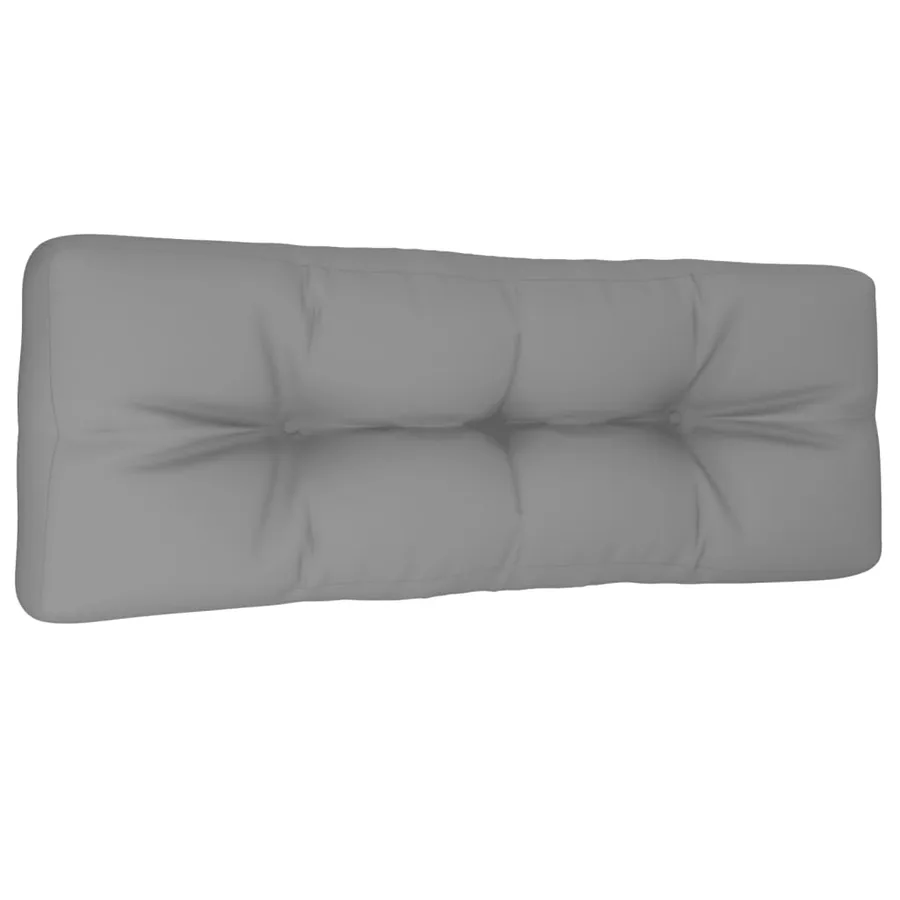 Coussin de palette gris 120x40x12 cm tissu - 4