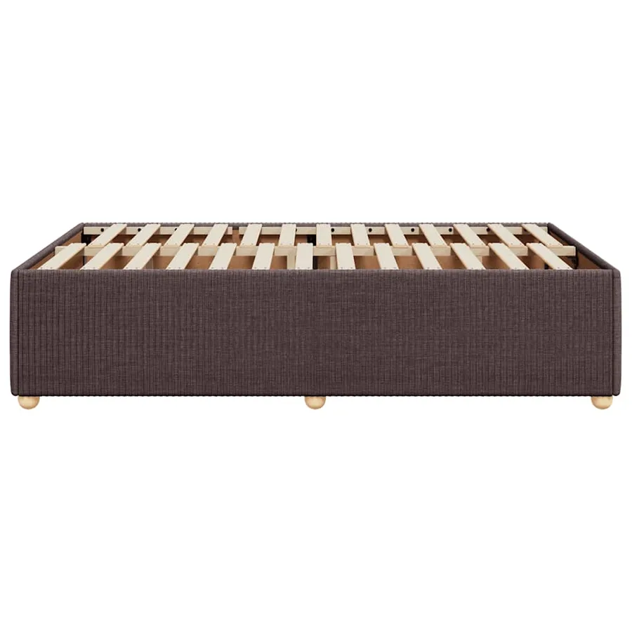 Cadre de lit sans matelas marron foncé 120x200 cm tissu - 5