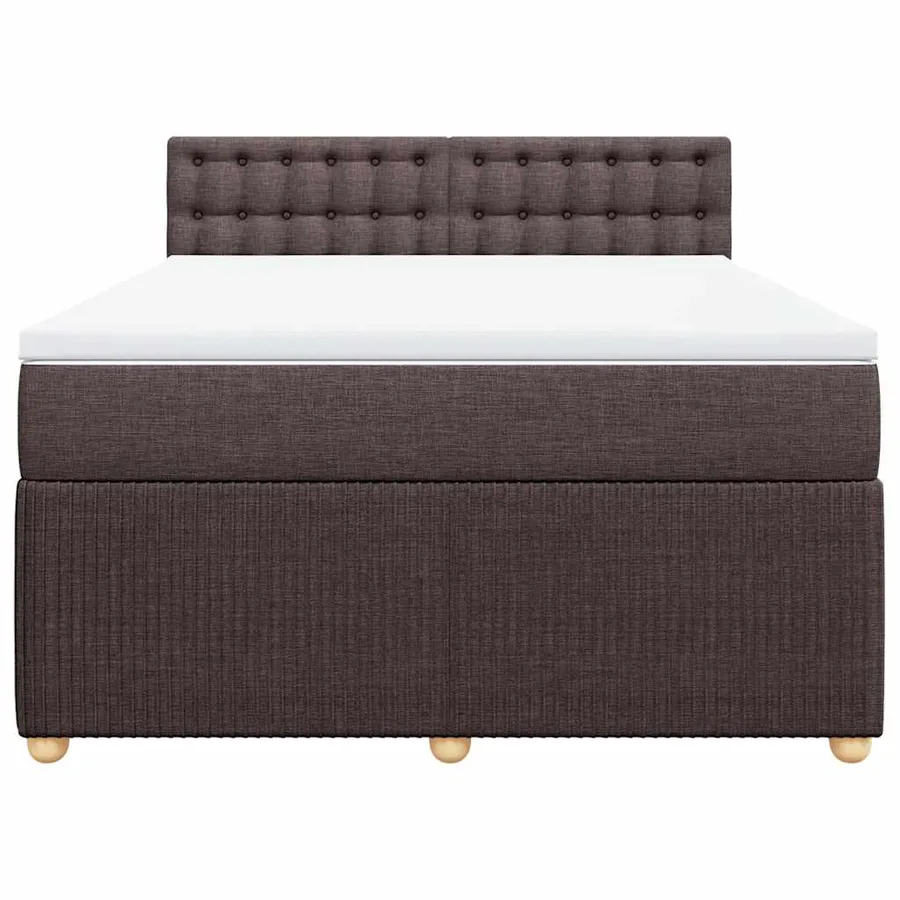 Sommier à lattes de lit avec matelas Marron foncé 160x200 cm - 4