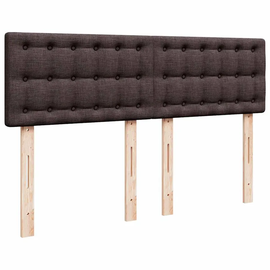 Sommier à lattes de lit avec matelas Marron foncé 160x200 cm - 7