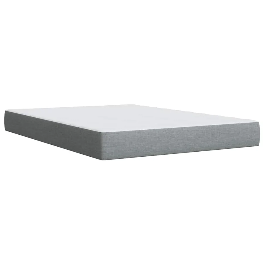 Sommier à lattes de lit avec matelas Gris clair 160x200cm Tissu - 10