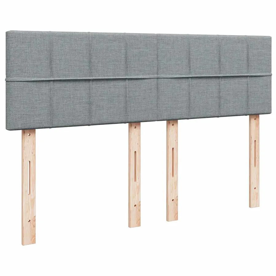 Sommier à lattes de lit avec matelas Gris clair 160x200cm Tissu - 12