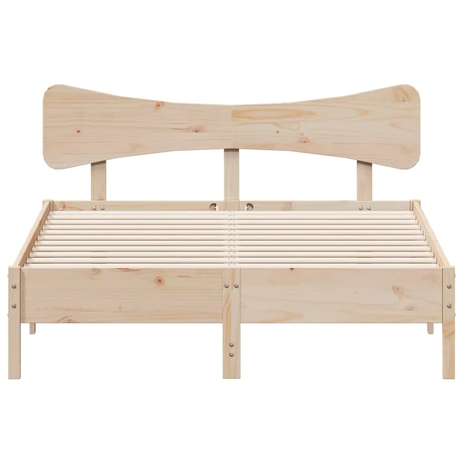 Cadre de lit sans matelas 120x200 cm bois de pin massif - 4