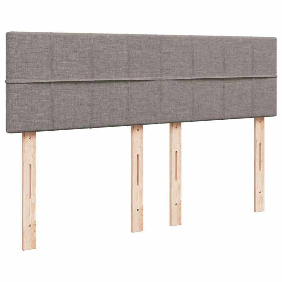 Sommier à lattes de lit avec matelas Taupe 140x190 cm Tissu - 12