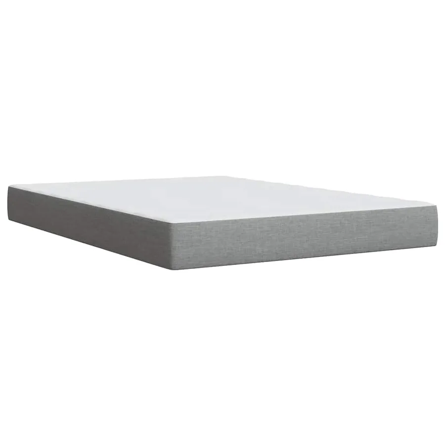 Sommier à lattes de lit avec matelas Gris clair 140x190cm Tissu - 11