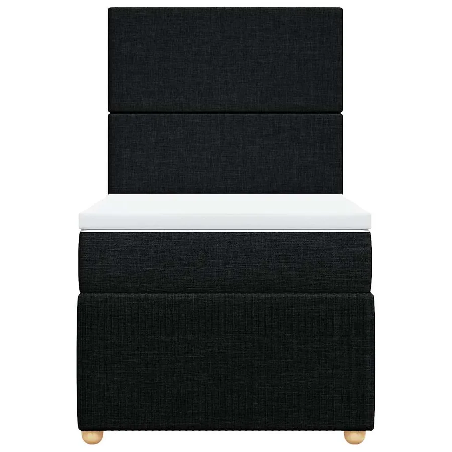 Sommier à lattes de lit et matelas Noir 80x200 cm Tissu - 6