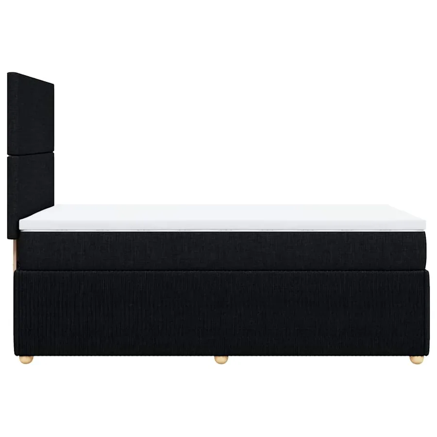 Sommier à lattes de lit et matelas Noir 80x200 cm Tissu - 7