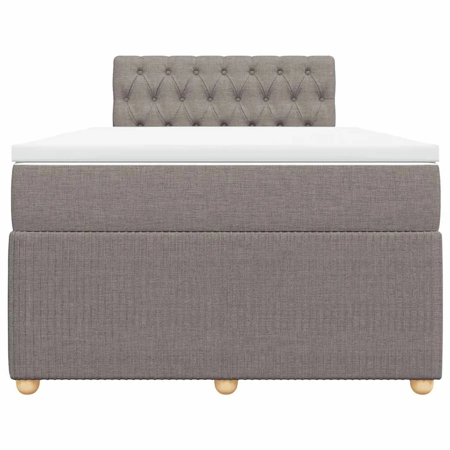 Sommier à lattes de lit avec matelas Taupe 120x200 cm Tissu - 6
