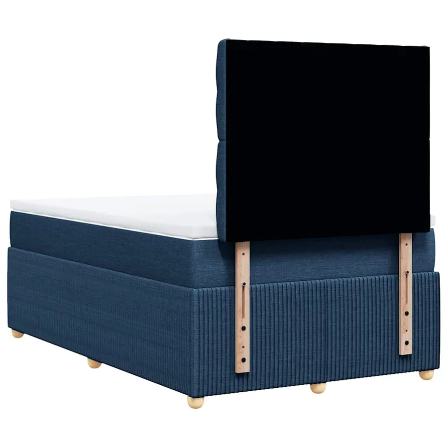 Sommier à lattes de lit avec matelas Bleu 120x200 cm Tissu - 6