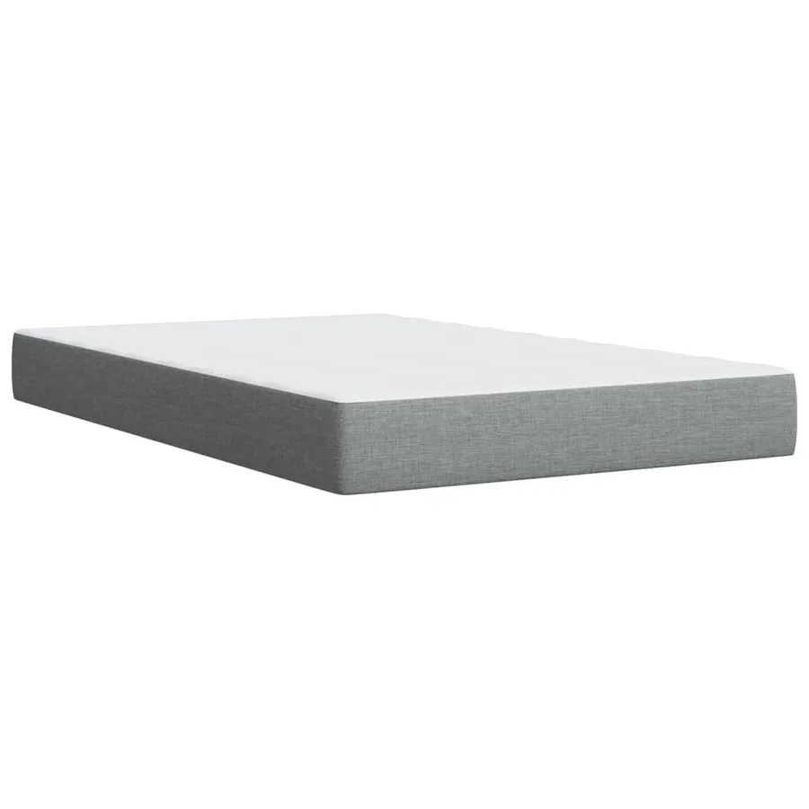 Sommier à lattes de lit avec matelas Gris clair 120x200cm Tissu - 11