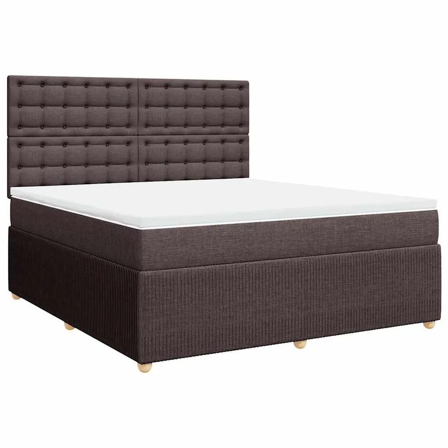 Sommier à lattes de lit avec matelas Marron foncé 180x200 cm - 2