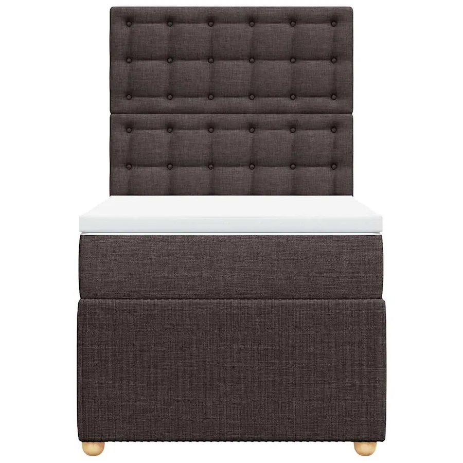 Sommier à lattes de lit avec matelas Marron foncé 80x200 cm - 6