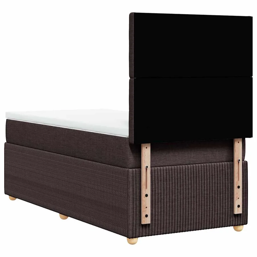 Sommier à lattes de lit avec matelas Marron foncé 80x200 cm - 8