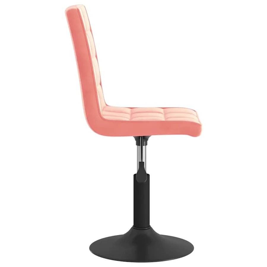 Chaises pivotantes à manger lot de 4 rose velours - 5