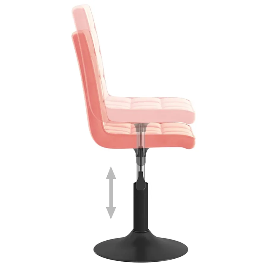 Chaises pivotantes à manger lot de 4 rose velours - 7