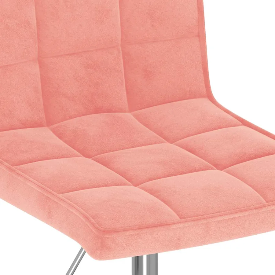 Chaises pivotantes à manger lot de 4 rose velours - 8