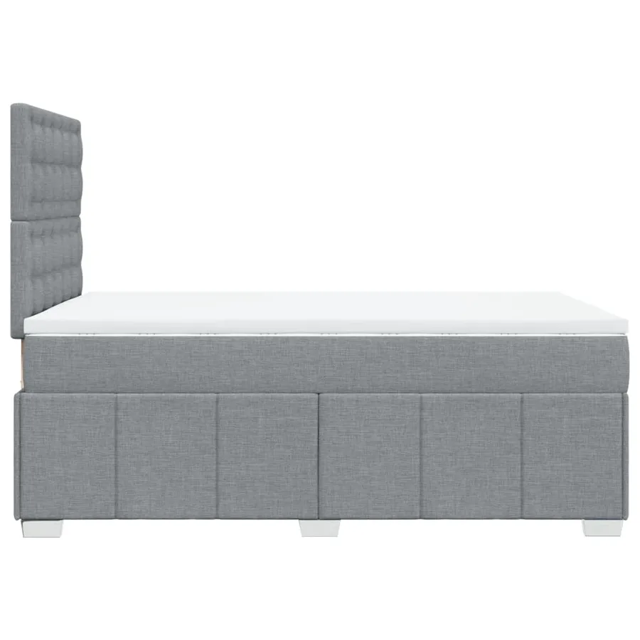 Sommier à lattes de lit avec matelas Gris clair 120x200cm Tissu - 7
