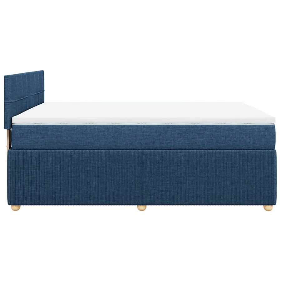 Sommier à lattes de lit avec matelas Bleu 140x190 cm Tissu - 7