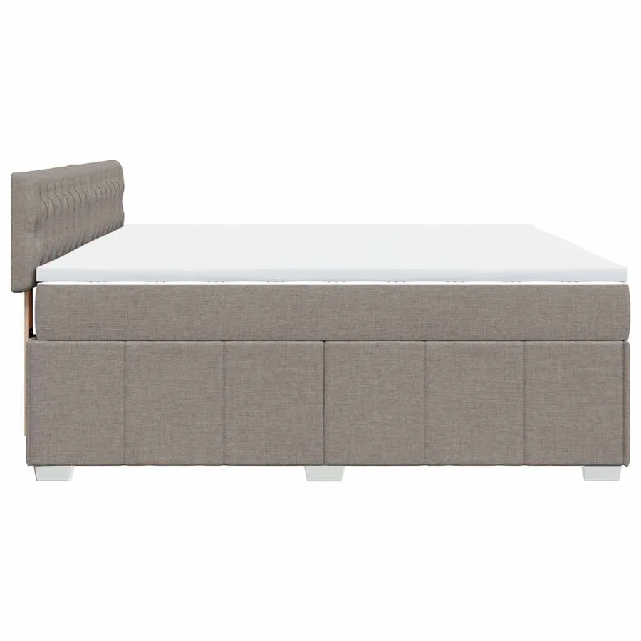 Sommier à lattes de lit avec matelas Taupe 180x200 cm Tissu - 7