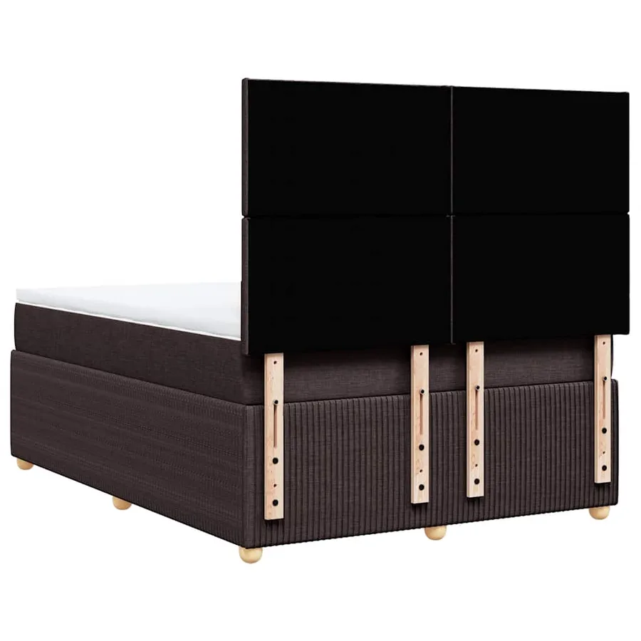 Sommier à lattes de lit avec matelas Marron foncé 160x200 cm - 8