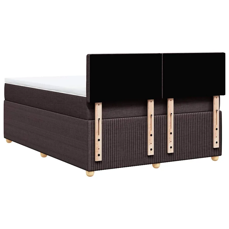Sommier à lattes de lit avec matelas Marron foncé 140x190 cm - 6