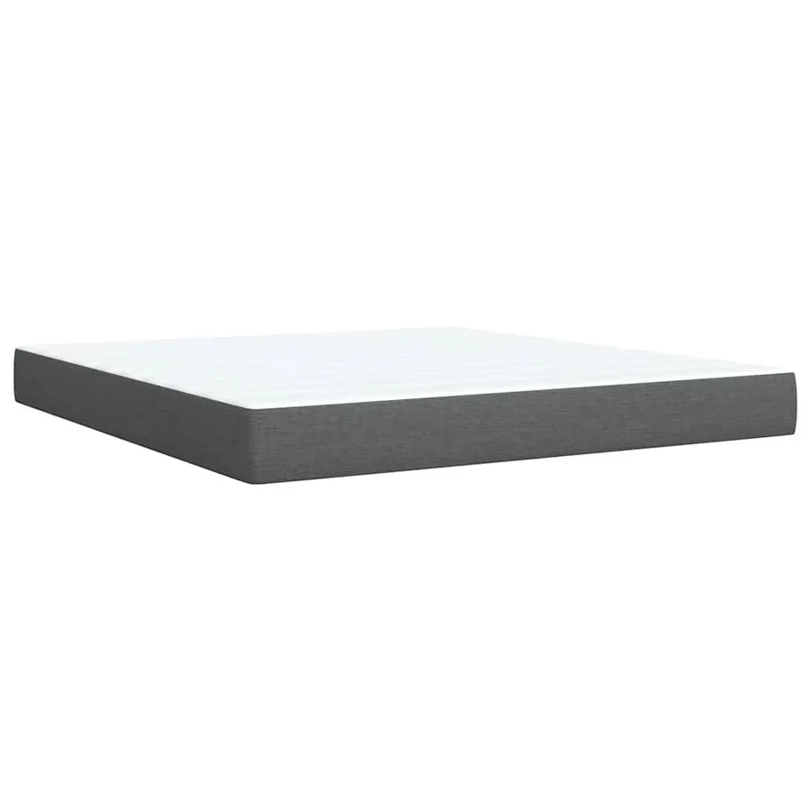Sommier à lattes de lit avec matelas Gris foncé 180x200cm Tissu - 11