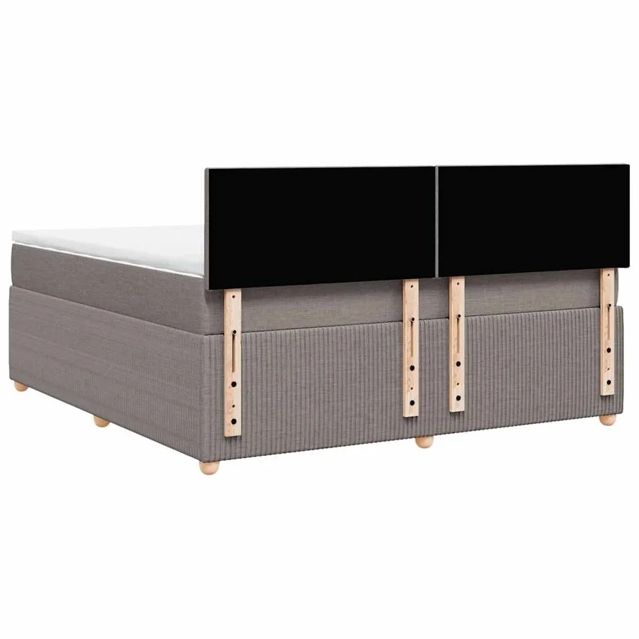 Sommier à lattes de lit avec matelas Taupe 180x200 cm Tissu - 6