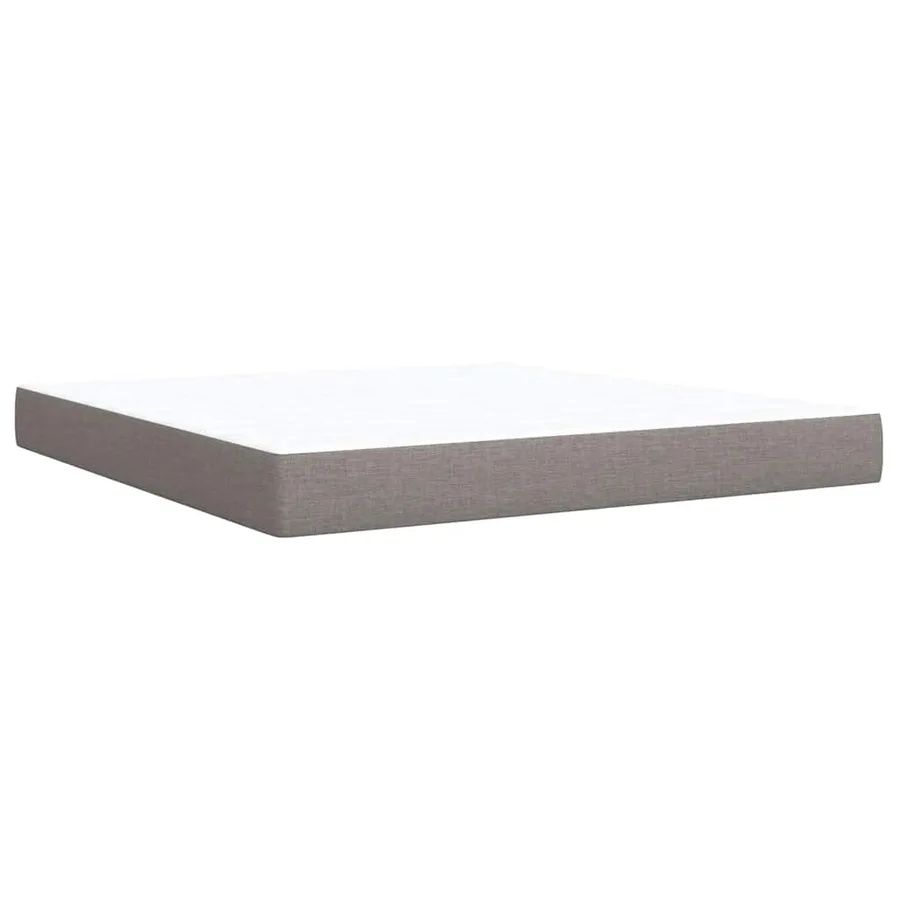 Sommier à lattes de lit avec matelas Taupe 180x200 cm Tissu - 10