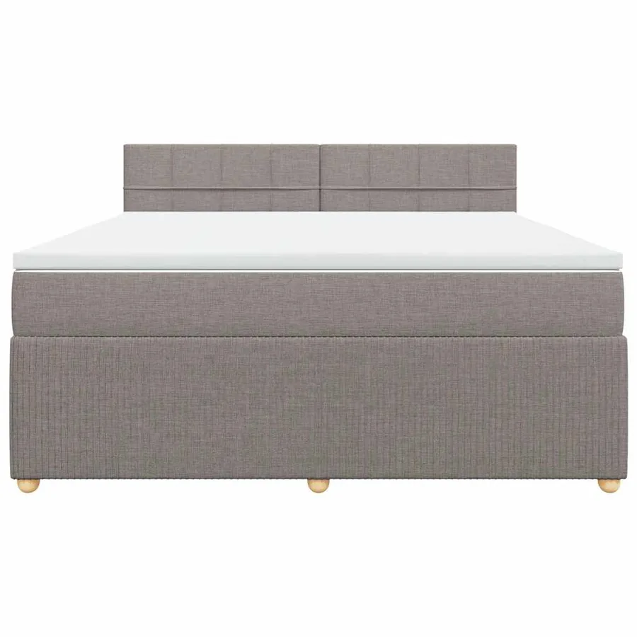 Sommier à lattes de lit avec matelas Taupe 180x200 cm Tissu - 6