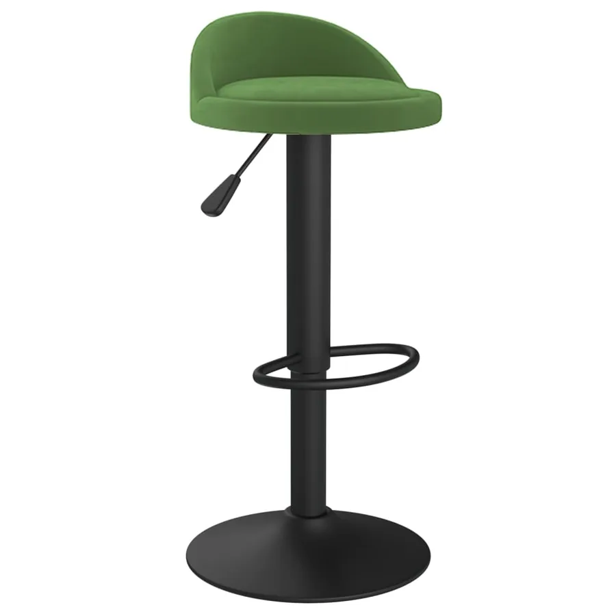 Tabourets de bar lot de 2 vert foncé velours - 3