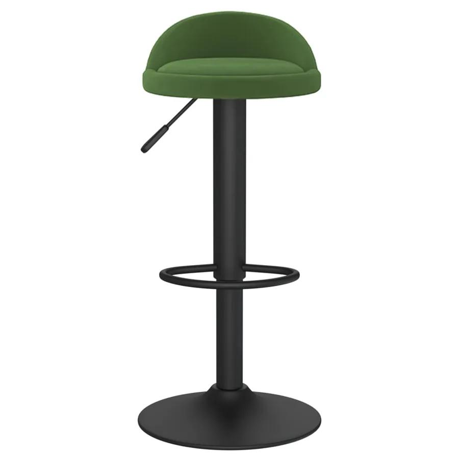 Tabourets de bar lot de 2 vert foncé velours - 4