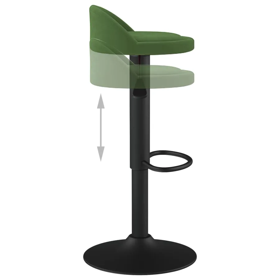 Tabourets de bar lot de 2 vert foncé velours - 7
