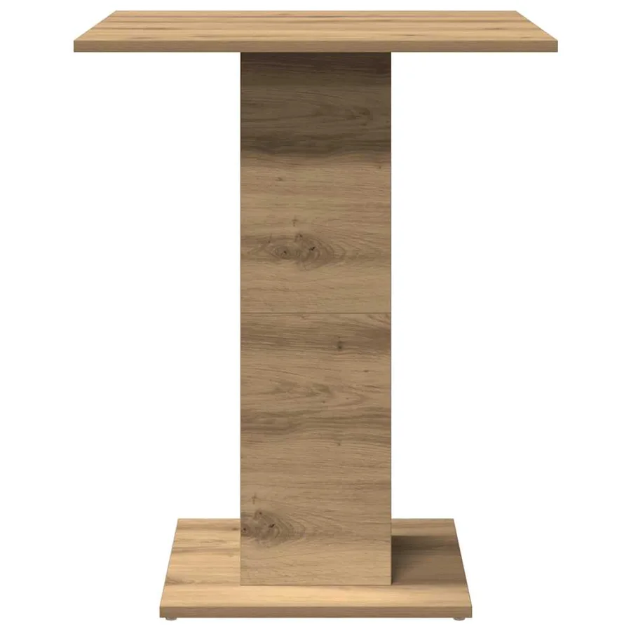 Table de bistro chêne artisanal 60x60x75 cm bois d'ingénierie - 5