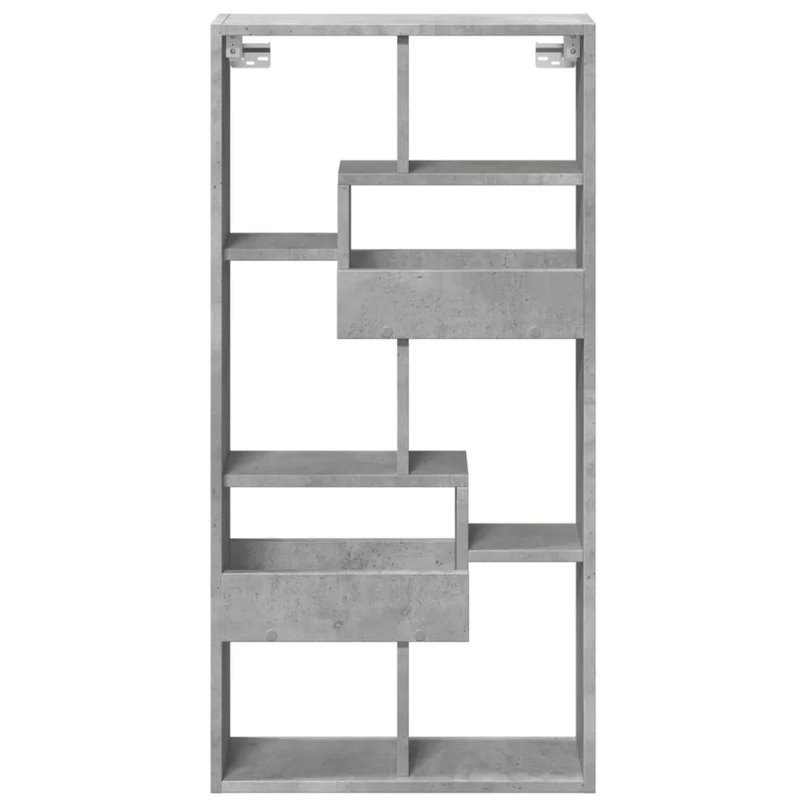 Armoire murale gris béton 50x15x100 cm bois d'ingénierie - 4